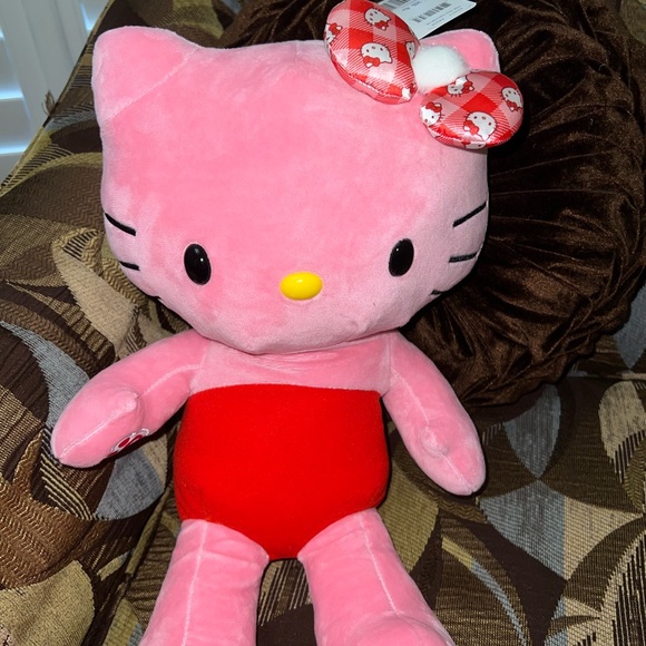 Build A Bear Holly Jolly Red Gingham Dress Hello Kitty - Picture 2 of 4